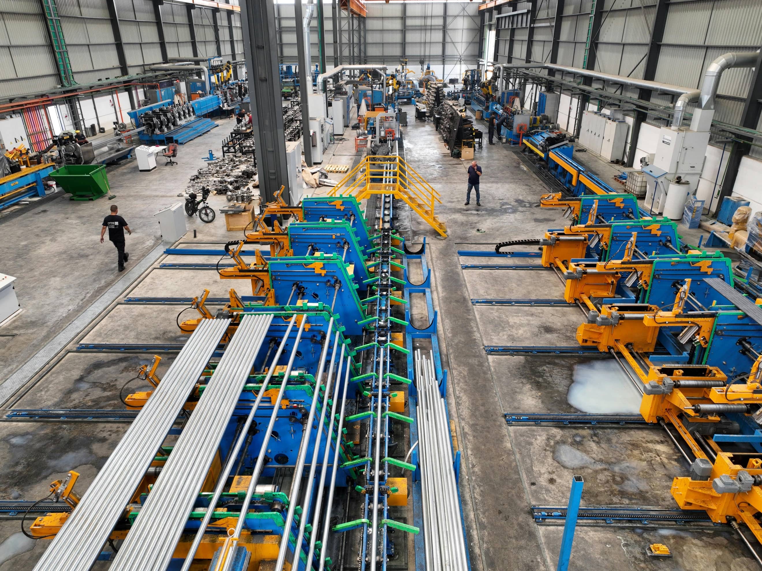 Automated conveyor and production equipment inside a clean industrial facility