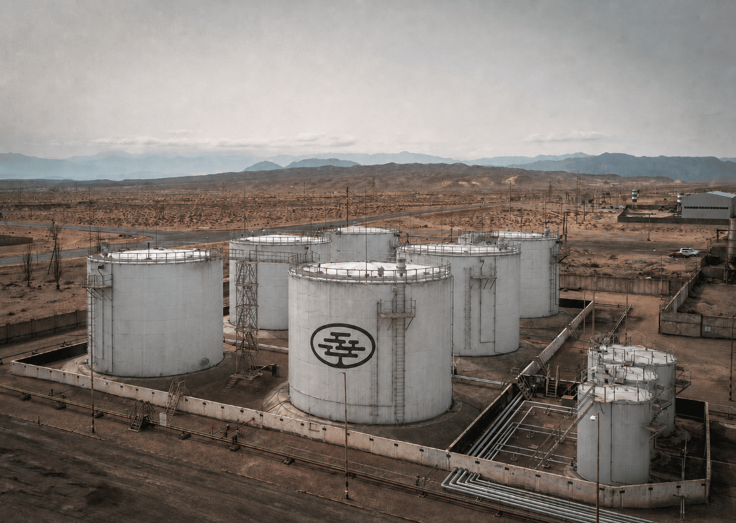 Industrial energy field components, fittings, and service parts prepared for maintenance work